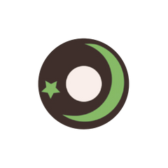 I-Contact 角色扮演及萬聖節 隱形眼鏡 Green Moon and Star(半年拋/2片)