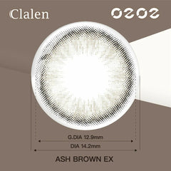 Clalen O2O2 Color 1-Day Ash Brown EX 氧氣棕散光日拋(30片)