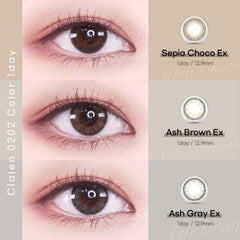 Clalen O2O2 Color 1-Day Ash Brown EX 氧氣棕散光日拋(30片)
