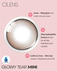 OLENS Glowy Tear Mini 1-Day Brown（日拋/10片）
