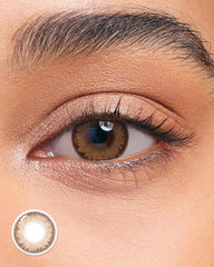Lenstown 梨芝瞳 Cosmetic Romantea Tokyo Grande Peach Brown 月拋（2片）