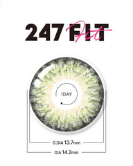 Lenstown 梨芝瞳 247 Fit Green 隱眼日拋（10片）