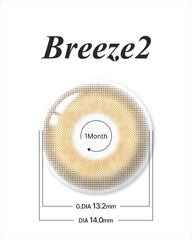 Lenstown 梨芝瞳 Breeze2 Brown Circle 月拋（2片）