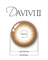 Lenstown 梨芝瞳 Cosmetic Davivi2 Brown 月拋（1片）