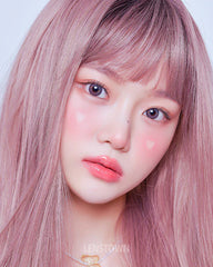 Lenstown 梨芝瞳 Hotto Strawberry Gray 月拋（2片）