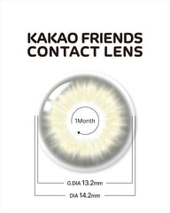 Lenstown 梨芝瞳 Kakao Friends Muzi Gray 月拋（2片）
