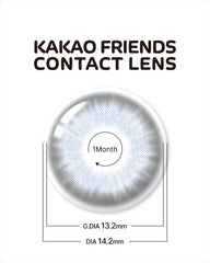 Lenstown 梨芝瞳 Kakao Friends Neo Gray 月拋（2片）