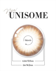 Lenstown 梨芝瞳 New Unisome Brown 月拋（2片）
