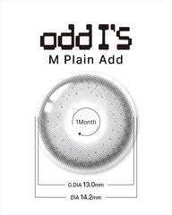 Lenstown 梨芝瞳 Odd I's M plain odd Gray 月拋（1片）