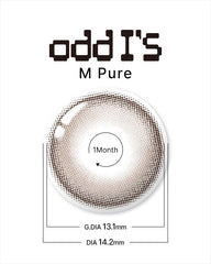 Lenstown 梨芝瞳 Odd I's M pure Dark brown 月拋（1片）
