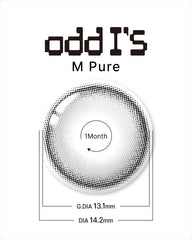 Lenstown 梨芝瞳 Odd I's M pure Gray 月拋（1片）