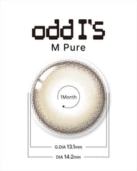 Lenstown 梨芝瞳 Odd I's M Pure Light Brown 月拋（1片）