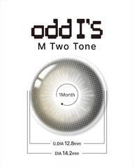 Lenstown 梨芝瞳 Odd I's M two tone Brown 月拋（1片）