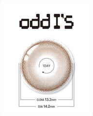 Lenstown 梨芝瞳 Odd I's Soft Gray 彩色隱形眼鏡日拋（10片）