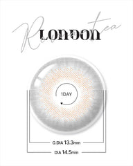 Lenstown 梨芝瞳 Romantea London Gray 隱形眼鏡日拋（10片）