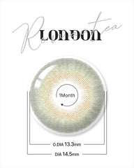 Lenstown 梨芝瞳 Romantea London Olive GreenCircle 月拋（2片）
