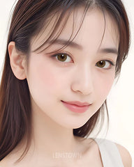 Lenstown 梨芝瞳 Cosmetic Romantea Tokyo Grande Khaki Brown 月拋（2片）