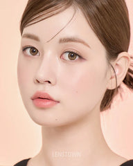 Lenstown 梨芝瞳 Romantea Tokyo Peach Brown 月拋（2片）