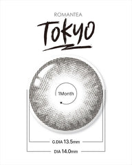 Lenstown 梨芝瞳 Romantea Tokyo Warm Gray 月拋（2片）