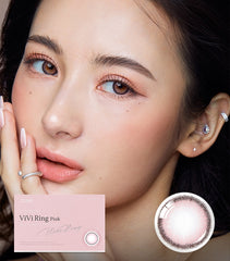 OLENS ViVi Ring Pink 粉紅色月拋美瞳隱眼（2片）