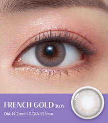OLENS 1 Day French Gold 3con Gray 隱形眼鏡（日拋/10片）