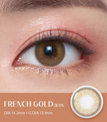 OLENS 1 Day French Gold 3con Hazel 隱形眼鏡（日拋/10片）