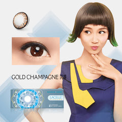 LACELLE Diamond Gold Champagne 閃啡日拋隱形眼鏡（30片）